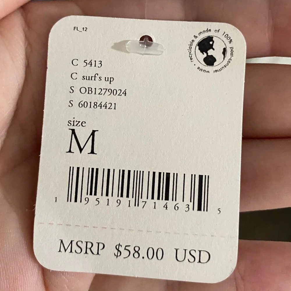 NWT FP Movement Surfs Up Teal Tshirt Size M - Picture 3 of 4